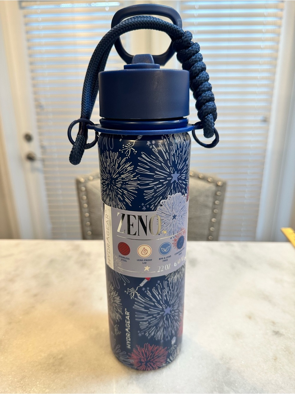 Hydragear Zeno 22oz Vacuum Insulated Stainless Steel Fireworks Design Tumbler